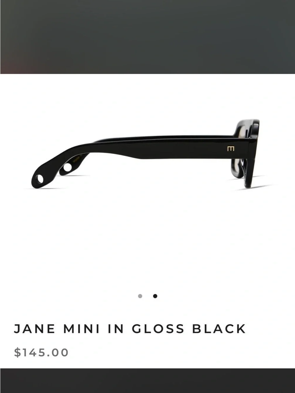 ELISA JOHNSON JANE MINI IN GLOSS BLACK SUNGLASSES